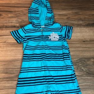 Blue shark romper for infant boy